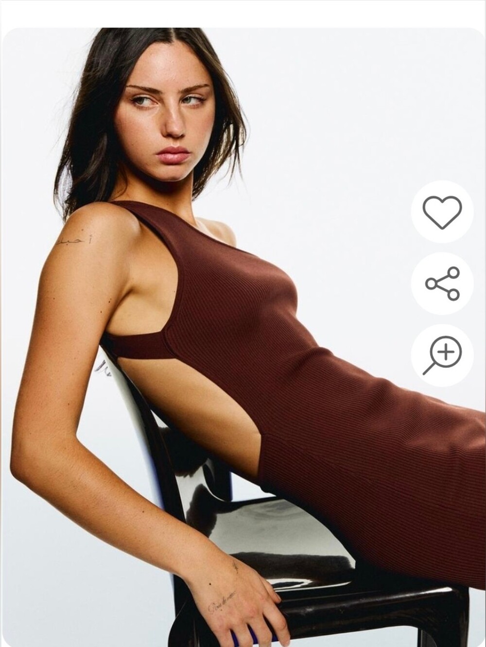 Bershka M Assimetric Mini Dress Back Strap